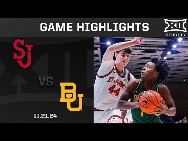 #22 St. Johns vs. #13 Baylor Game Highlights | 2024-25 Big 12 Men's Basketball