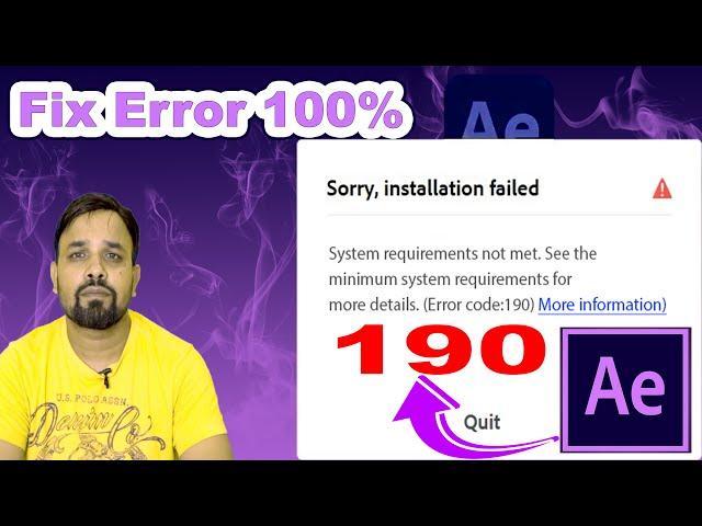 How to Fix 'Adobe After Effects' Error Code 190