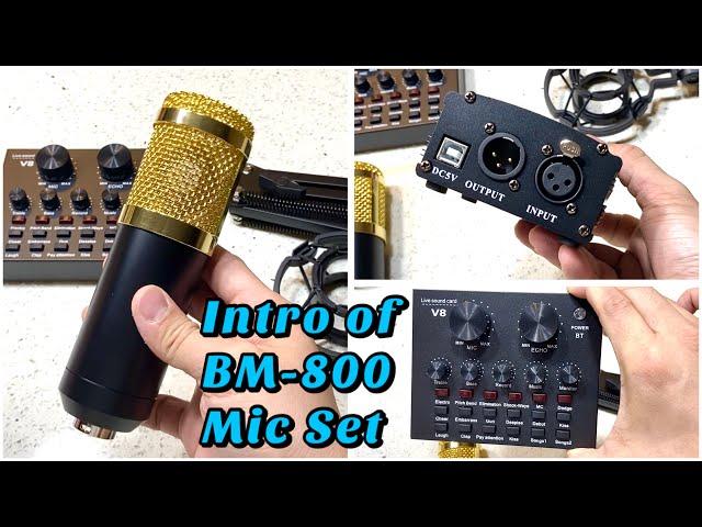 What is BM800 Microphone + V8 Soundcard + Phantom Power?