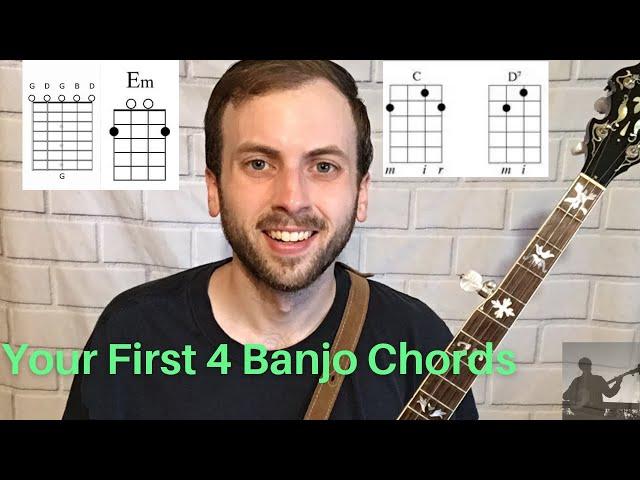 Your First 4 Banjo Chords - Basic Beginner Banjo Tutorial - Free Banjo Lesson