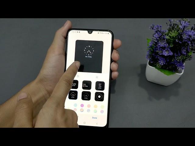 How To Change Lock Screen Clock Format | Samsung A32 Lock Screen Clock Style Change | Clock Setting