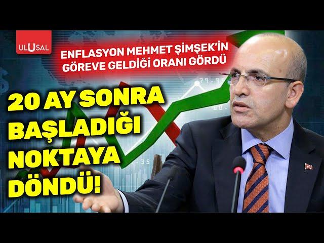 Mehmet Şimşek 20 ay sonra başladığı noktaya döndü! Enflasyon yüzde 39 oldu