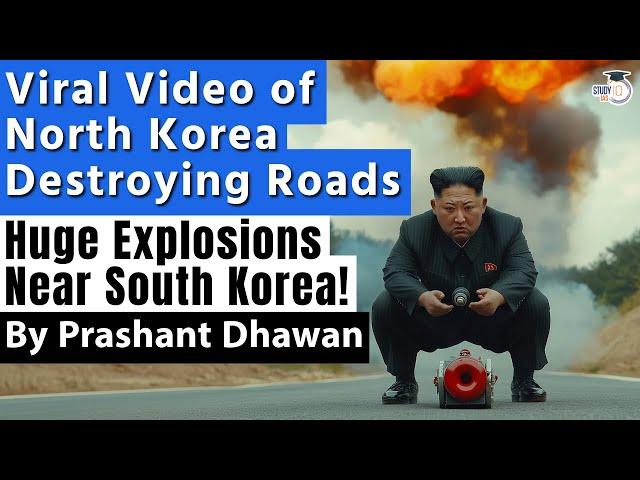 Viral Video of North Korea Destroying Roads | Huge Explosions Near South Korea Border