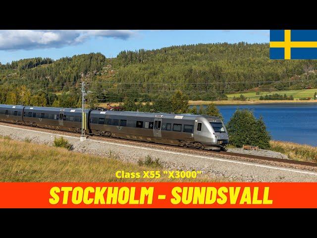 Cab Ride Stockholm - Sundsvall (The East Coast Line - Ostkustbanan, Sweden) train driver's view 4K