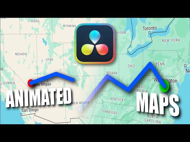 How to create animated maps and routes in Davinci Resolve