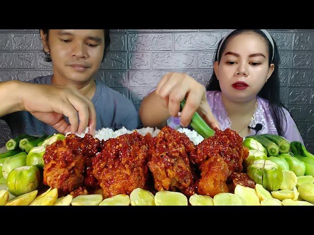 Ayam Geprek Mandi Cabe Super Extrims Pedesnya,lalapan,Suami Sampai Nambah Nasi