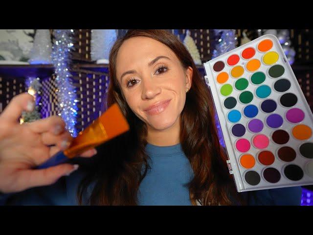 ASMR / Painting Your Face  (face brushing, close to face personal attention)