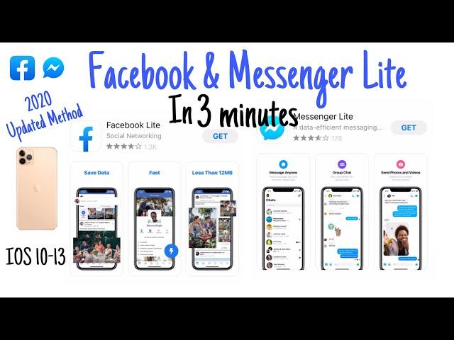 How to download Facebook Lite in iPhone | Facebook and Messenger Lite in iPhone | 2020 update method