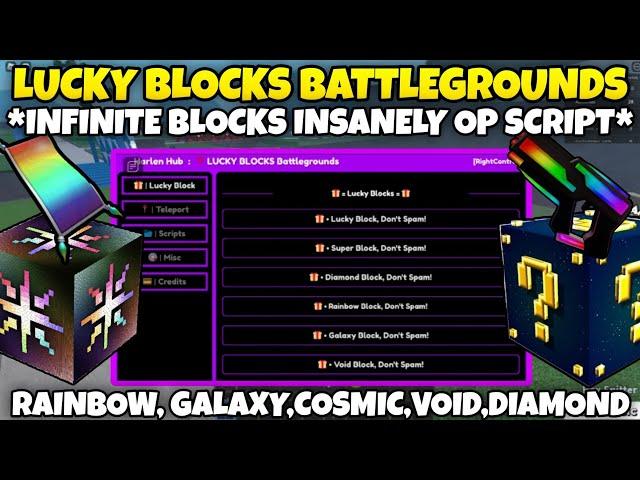 LUCKY BLOCKS Battlegrounds Script Pastebin | Best HitBox Extender + All LuckyBlocks (Roblox)