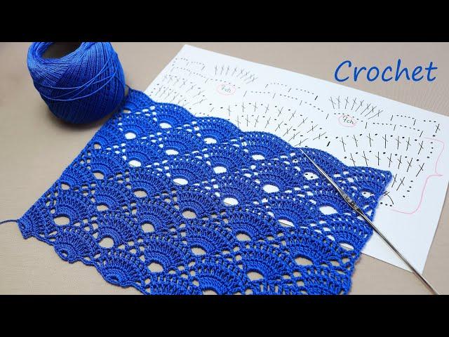 100% ХИТ! СУПЕР УЗОР крючком вязание для начинающих CХЕМА УЗОРА  EASY Pattern Crochet for beginners