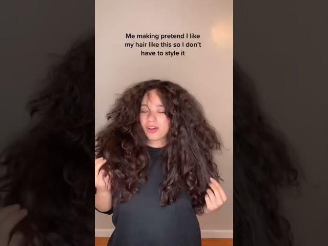 When you don’t want to do a curly hair routine