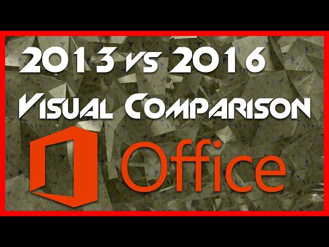 Office 2013 vs Office 2016 Preview - Side by Side Visual Comparison