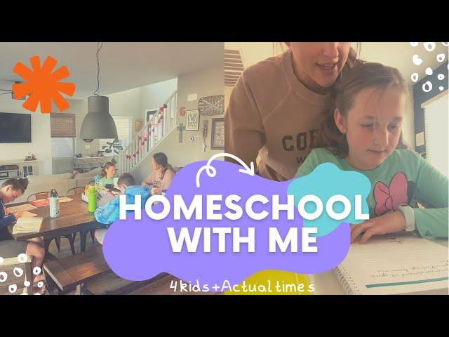 REAL*HOMESCHOOL WITH ME||HOMESCHOOL MOM X4||HOW I JUGGLE MULTIPLE KIDS