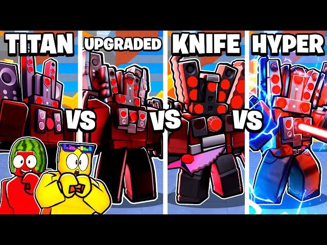 HYPER vs KNIFE vs UPGRADED vs TITAN SPEAKERMAN in Toilet Tower Defense