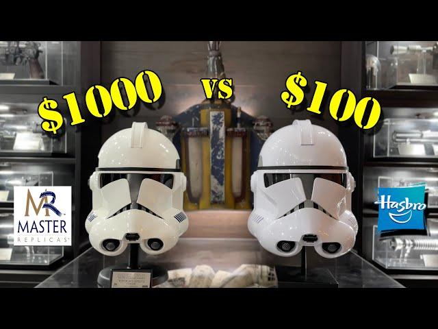 Phase II Clone Trooper Helmets: $100 Black Series vs $1000 Master Replicas Limited Edition