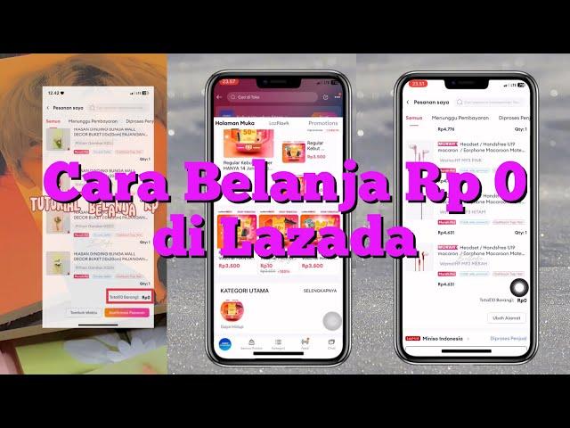 Cara Belanja Rp 0 di Lazada || gratis dapet produk banyak