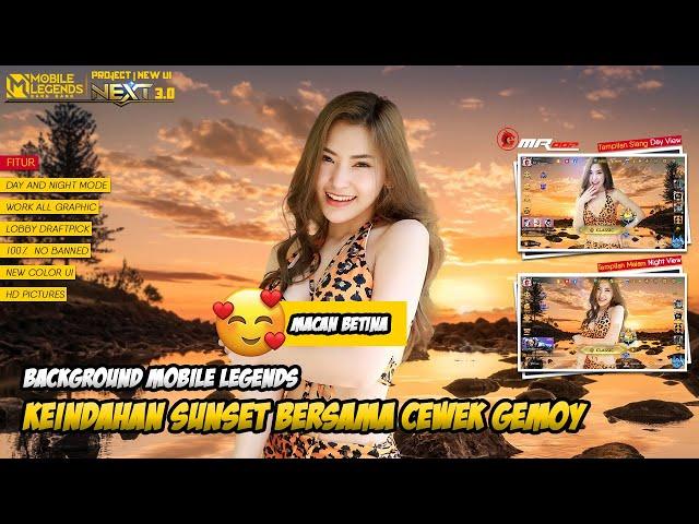 Background ML Keindahan Sunset bersama Cewek Gemoy New UI