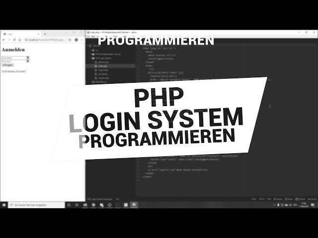 PHP Login System programmieren (mit Datenbank)