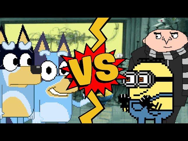 M.U.G.E.N Battles | Bluey/Bandit vs Dave the Minion/Gru