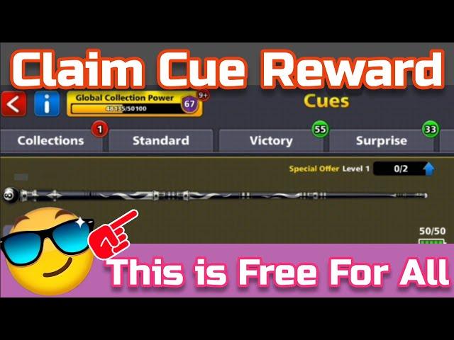 Claim Free Cue Reward for all 8 Ball Pool players