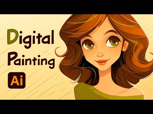 ADOBE ILLUSTRATOR PAINTING- Draw a Vector Cartoon Face With Me