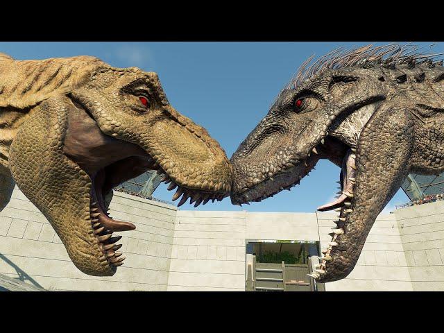 ALL LARGE CARNIVORES DINOSAURS BATTLE ROYALE IN CALIFORNIA - Jurassic World Evolution 2