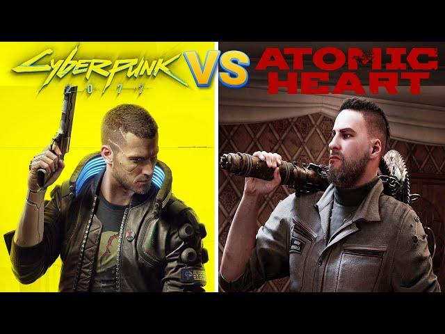 Cyberpunk 2077 vs Atomic heart Details And Physics Comparison