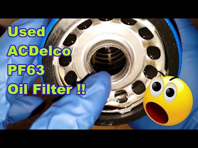 ACDelco PF63 Oil Filter Cut Open, Used ACDelco Oil From Chevy Impala