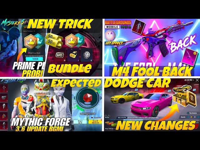 Prime Plus Purchase New Trick Bgmi | New UC Event Bgmi | Bgmi New Mythic Forge | Dodge Car / M4 Fool