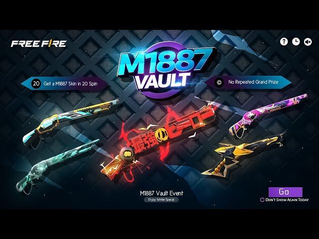 All M1887 Skin Return Event Confrim date  | poker mp40 return confirm date | free fire New Event