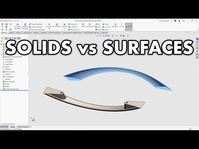 Solid vs. Surface modeling in SOLIDWORKS