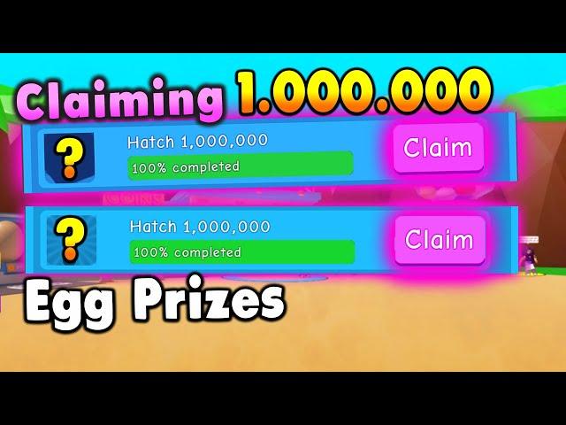 Claiming The 1 MILLION Egg Prizes in Roblox Bubble Gum Simulator