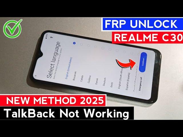 Realme C30 (RMX3581) Frp Unlock/Bypass Google Account Lock Without Pc | Without TalkBack New 2025