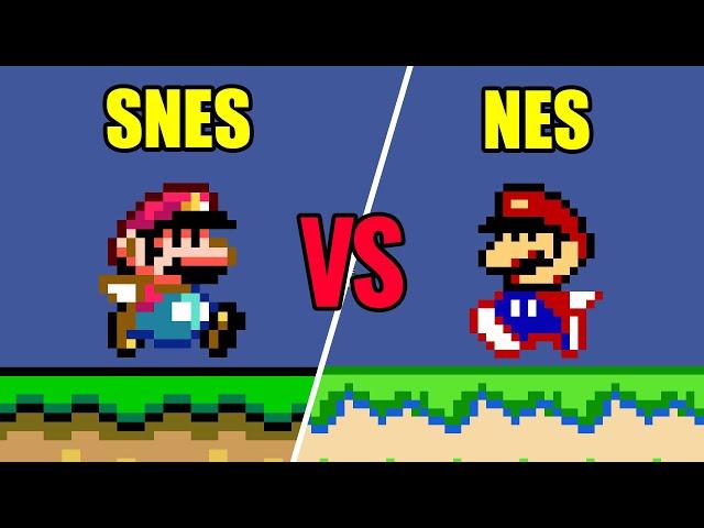 Super Mario World SNES vs. NES Bootleg: First World Comparison