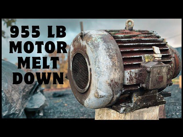 433KG Massive Motor Melt Down - Scrapyard Search - ASMR Metal Melting - BigStackD Bulk Copper Bars