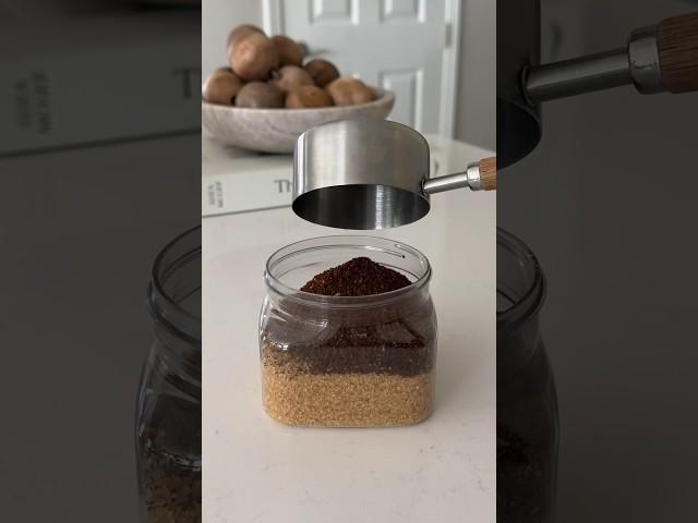 DIY coffee sugar scrub #asmr #asmrsounds #satisfying #diy #bodyscrub #aesthetic #thatgirl #viral