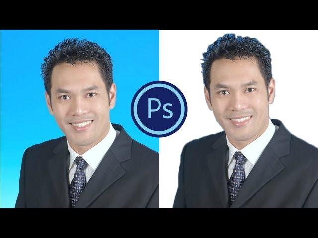 Photoshop CS6 - How to Change White Background on Passport Size Pic