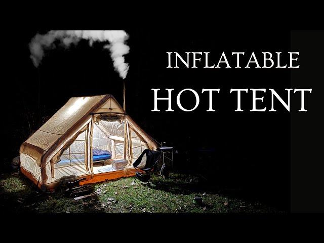 Hot Tent Camping in an Inflatable Tent with My Dog