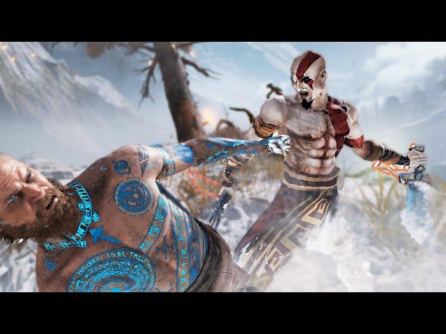 PS2 God of War 1 Kratos Skin VS Baldur (God of War PC Gameplay)