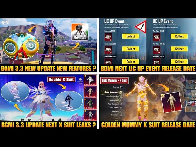  Bgmi 3.3 New Update | Uc Up Event Bgmi | Bgmi Next X Suit | New Mummy X Suit Bgmi Release Date