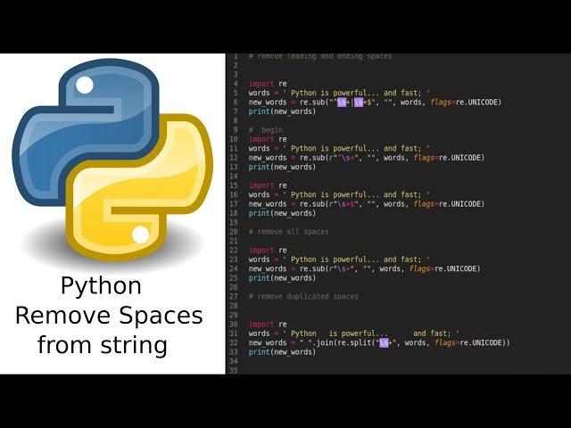 python 3 how to remove white spaces