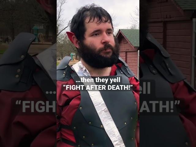 Longest 7 seconds ever. #amtgard #boffer #larp #barbarian #melee