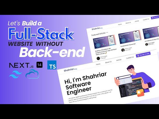 Let's Make a Full-stack Website Without a Backend Next 14 | OneEntry CMS | Tailwind css | Typescript