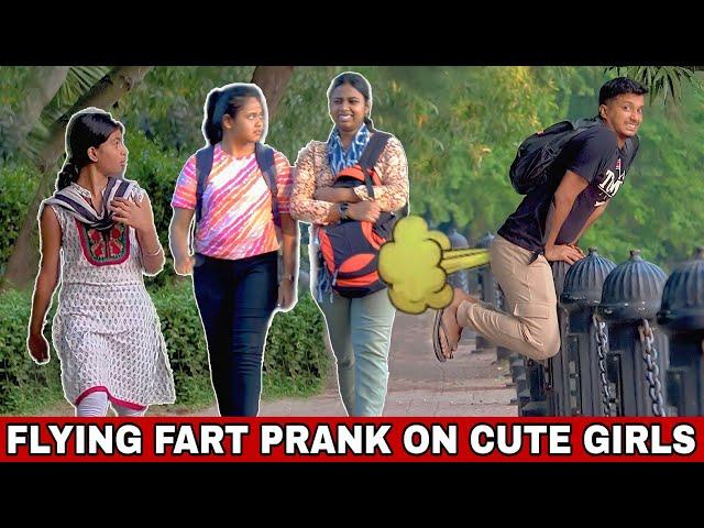 Flying Fart Prank On Cute Girls //Epic Reaction //Antic Tv