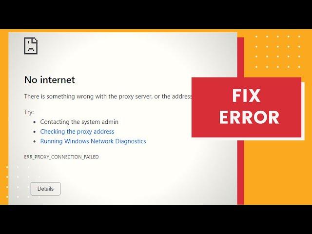 ERR PROXY CONNECTION FAILED (Wifi) (no internet google chrome)