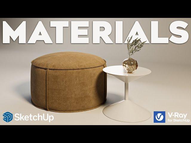 Create Photorealistic Materials Easily | Fabric, Glass and Plastic | V-Ray for SketchUp Tutorial