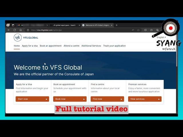 How to Book VFS global appointment for japan | full tutorial video