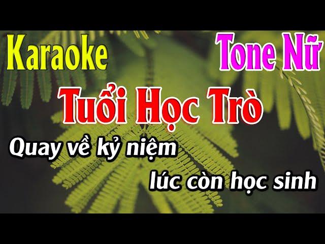 Tuổi Học Trò Karaoke Tone Nữ Karaoke Lâm Organ - Beat Mới