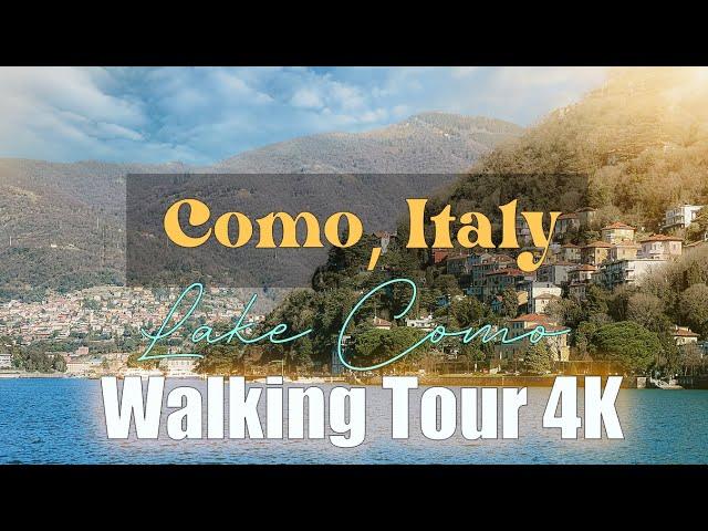 Busiest Lakeside Town! | Como, Italy Walking Tour 2024 4K | Lake Como |