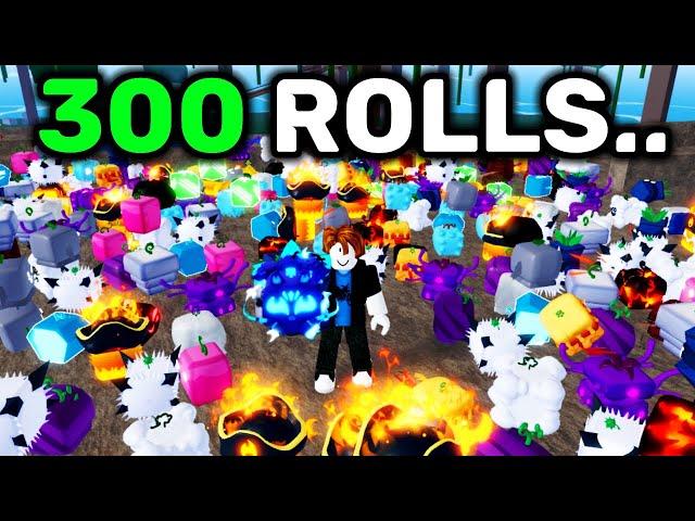 I rolled 300 Fruits to get the KITSUNE Fruit in Blox Fruits..